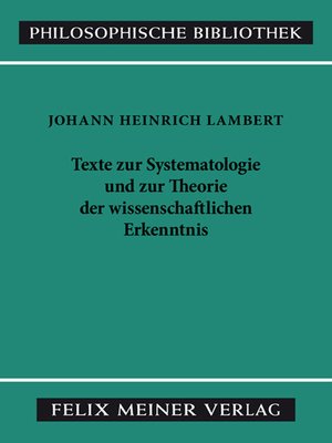 cover image of Texte zur Systematologie und zur Theorie der wissenschaftlichen Erkenntnis